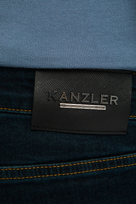 Синие джинсы прямого силуэта, цвет Синий темный