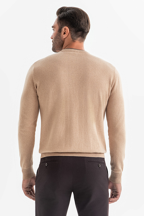 Джемпер из хлопка и кашемира, цвет Бежевый
