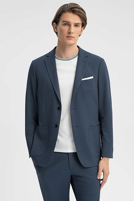 Пиджак однобортный, цвет Синий темный