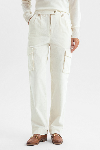 Брюки карго из вельвета