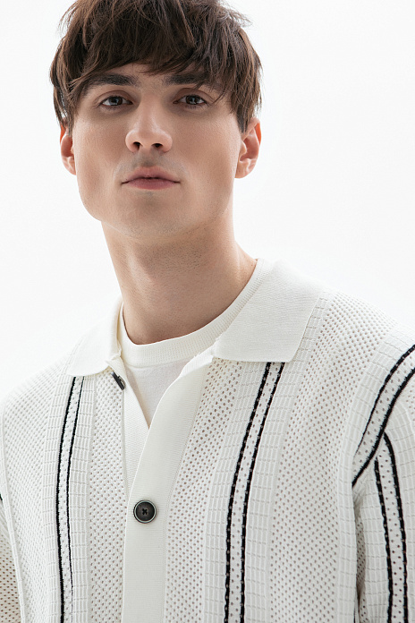 Кардиган с коротким рукавом из хлопка, лимитированная коллекция, цвет Белый