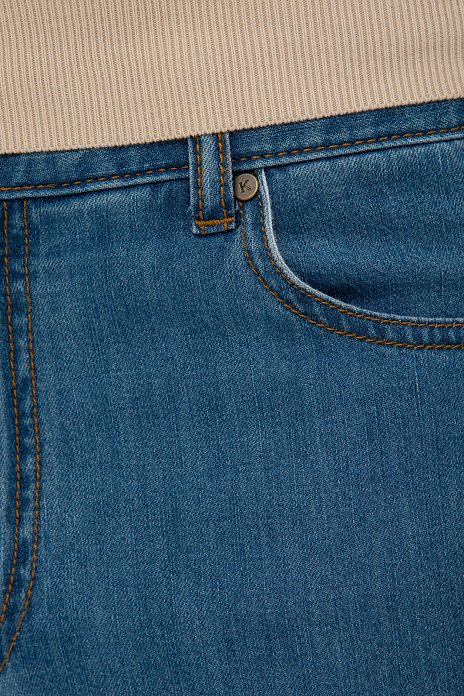 Джинсы прямого силуэта, цвет Голубой