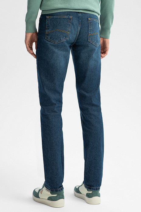 Джинсы прямого силуэта, цвет Синий темный