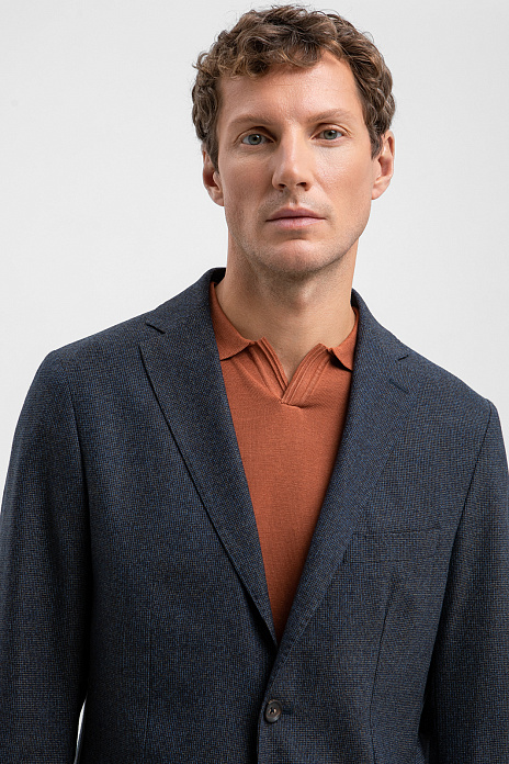 Пиджак из шерсти, лимитированная коллекция, цвет Синий темный