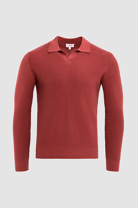 Поло из хлопка, цвет Гранатовый