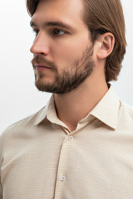 Сорочка из хлопка и льна Monti, цвет Бежевый