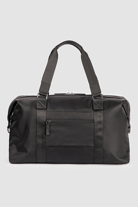Дорожная сумка с отделкой из натуральной кожи, цвет Черный