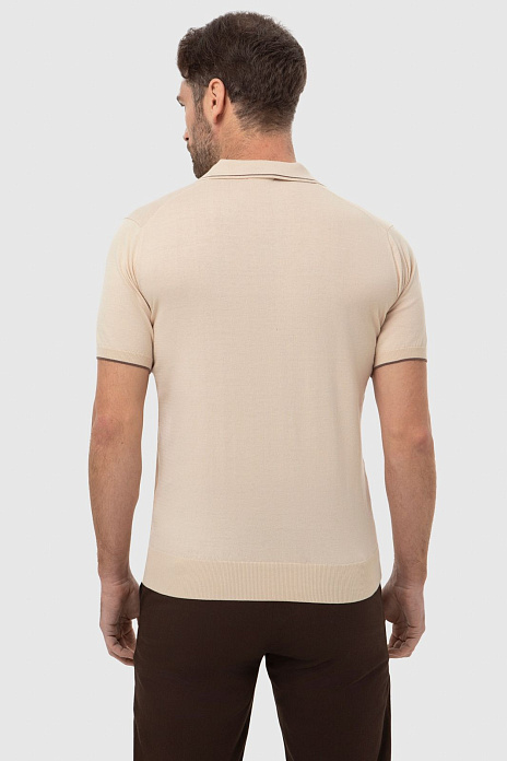 Поло из хлопка Пима, цвет Бежевый светлый
