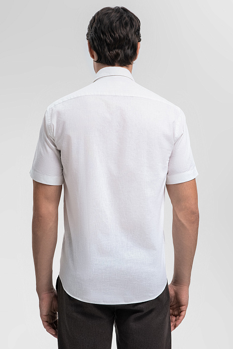 Сорочка с коротким рукавом из австрийской ткани Getzner, цвет Белый