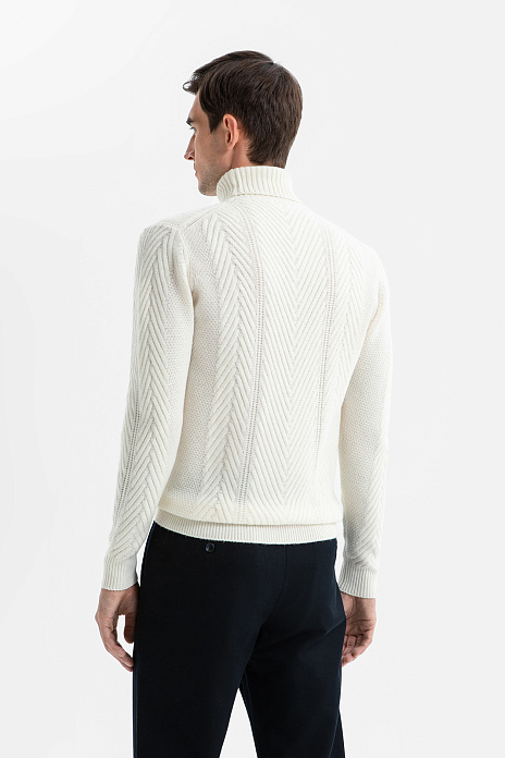 Свитер из шерсти и кашемира, цвет Бежевый светлый