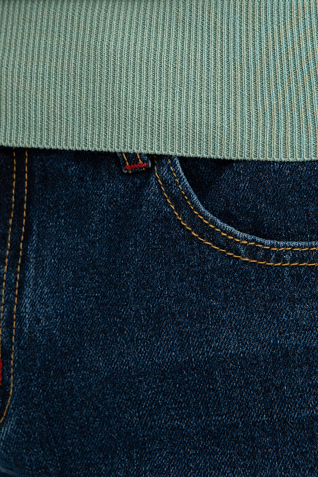 Джинсы прямого силуэта, цвет Голубой темный