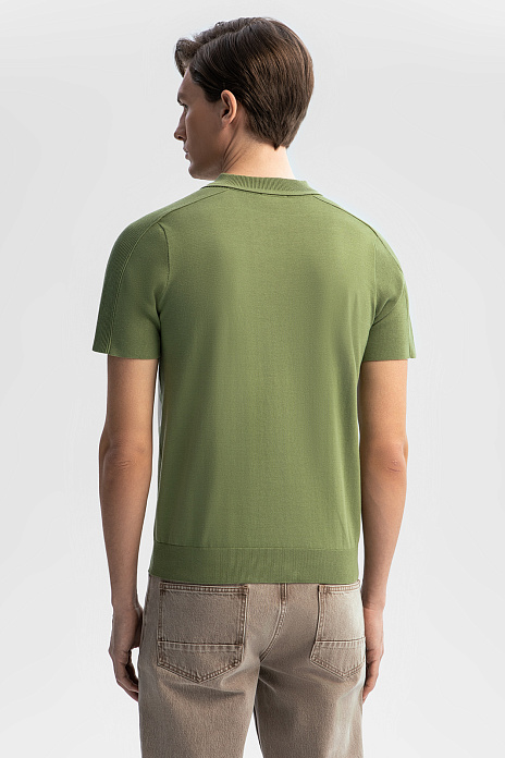 Поло из хлопка Пима, цвет Зеленый
