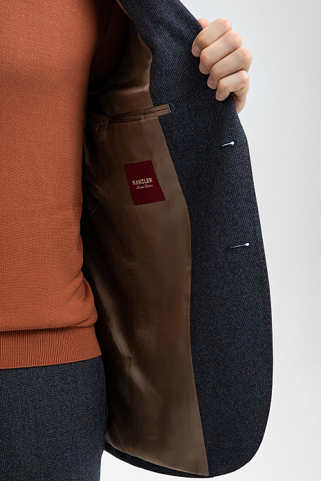 Пиджак из шерсти, лимитированная коллекция, цвет Синий темный