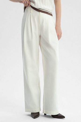 Брюки-палаццо из тенсела и хлопка