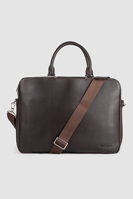 Портфель из натуральной кожи, цвет Коричневый