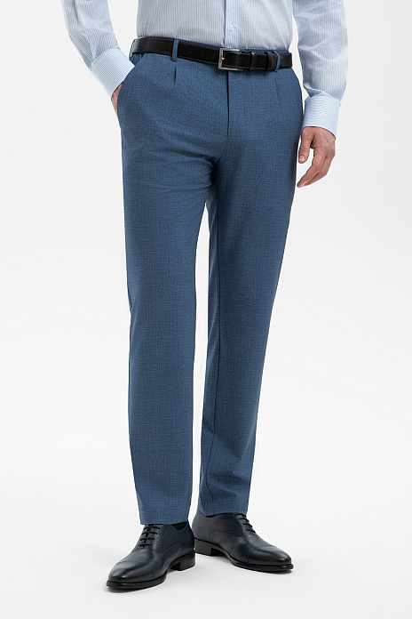 Брюки Slim fit, цвет Голубой темный