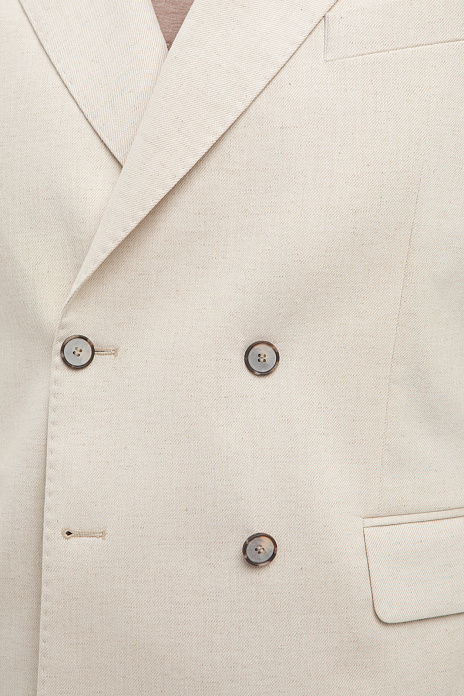 Пиджак из хлопка и льна, лимитированная коллекция, цвет Бежевый