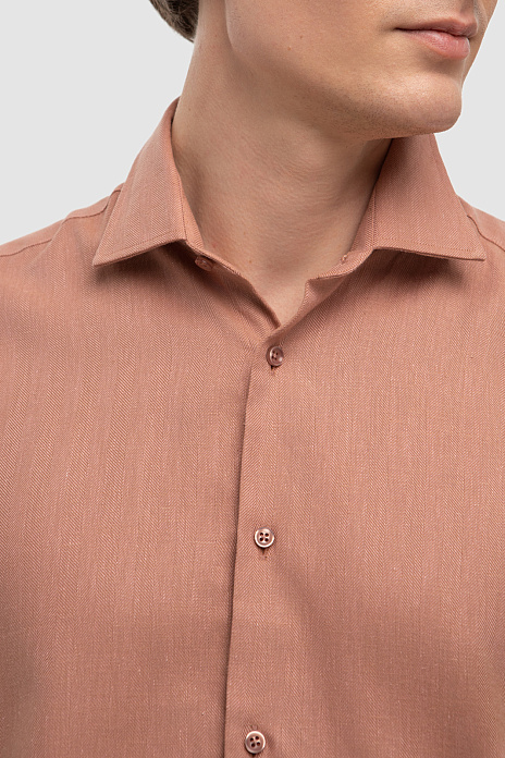 Сорочка из хлопка и льна Monti, цвет Терракотовый