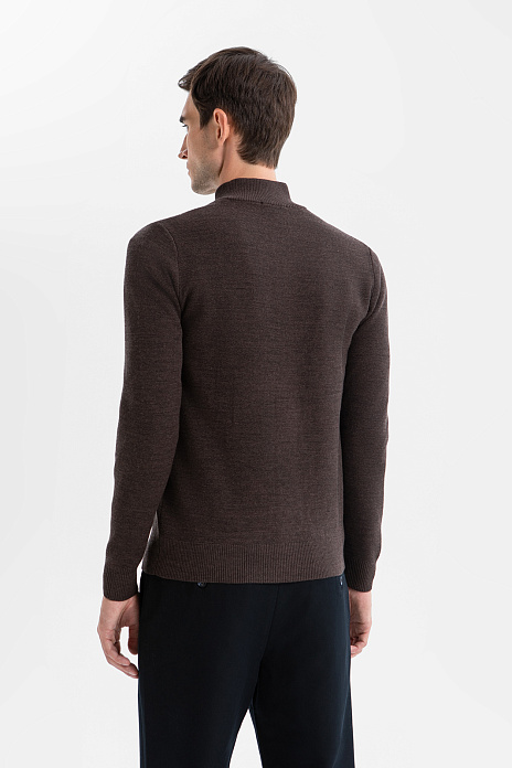 Кардиган из шерсти, цвет Коричневый