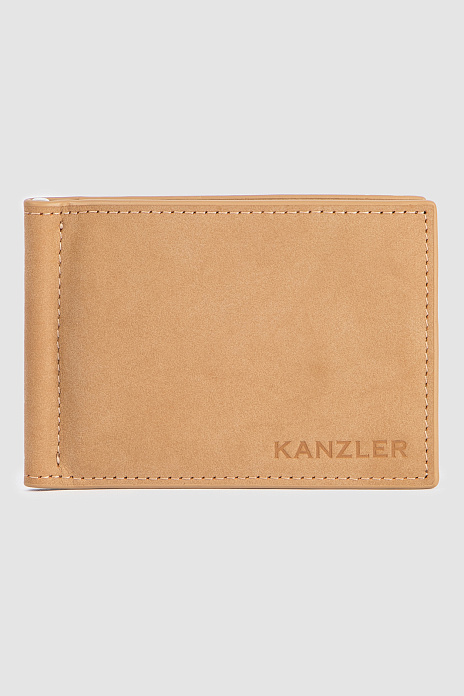 Кошелек из натуральной кожи, цвет Бежевый