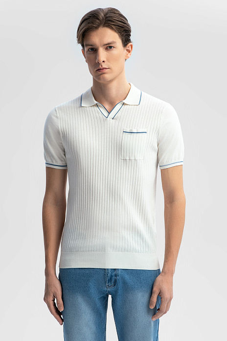 Поло из хлопка Пима, цвет Белый
