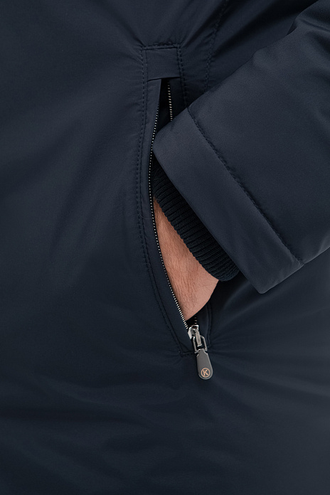 Демисезонная куртка с водоотталкивающей обработкой, цвет Синий темный