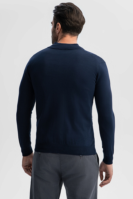 Кардиган из хлопка Пима, цвет Синий темный