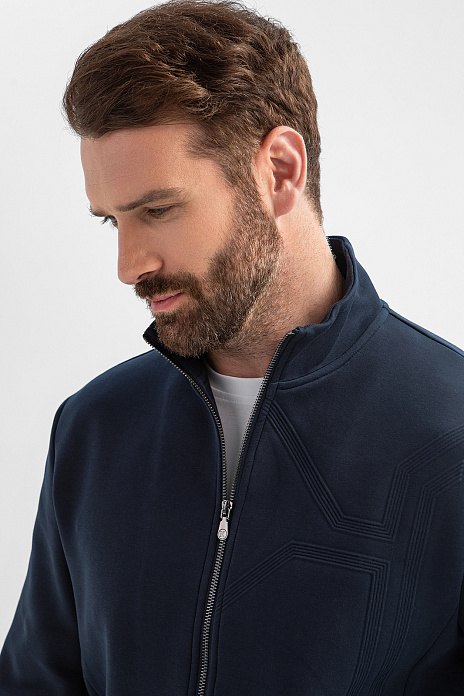 Толстовка из хлопка, цвет Синий темный