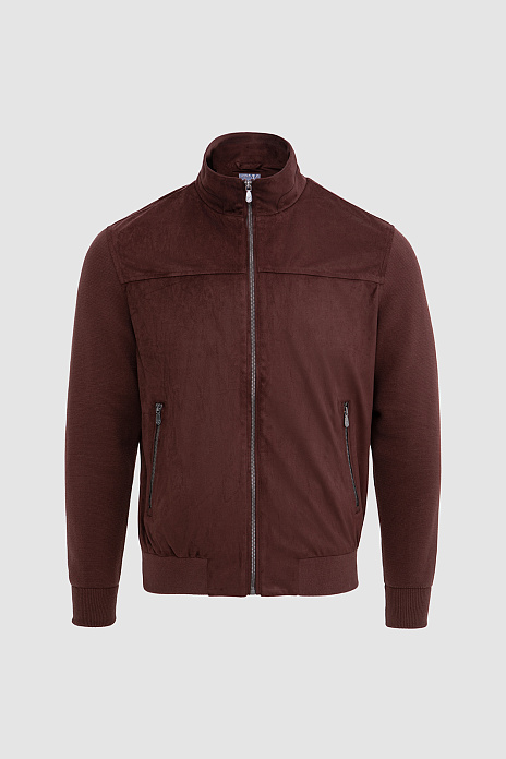 Куртка из алькантары, цвет Гранатовый
