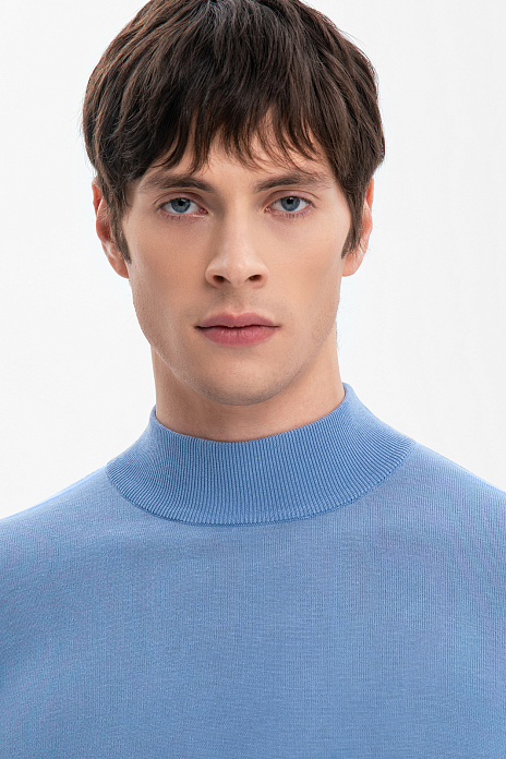 Водолазка Limited edition из шелка, цвет Голубой