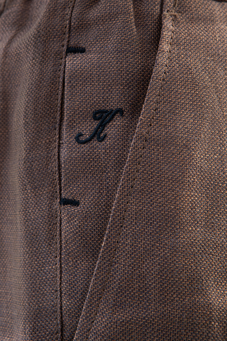 Брюки изо льна, цвет Коричневый