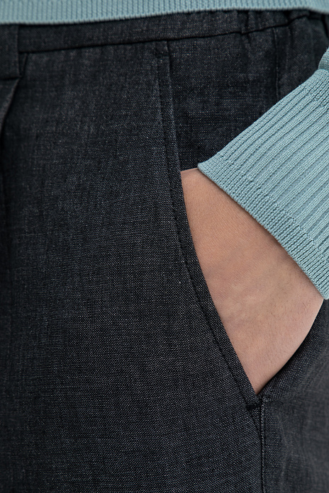 Брюки Limited edition изо льна, цвет Черный