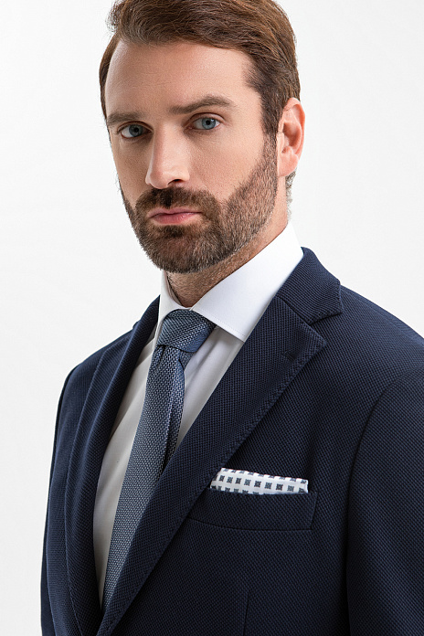 Пиджак из тенсела и хлопка, цвет Синий темный