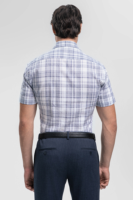 Сорочка с коротким рукавом из австрийской ткани Getzner, цвет Белый