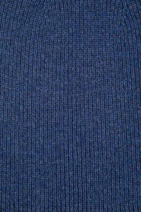 Синяя шапка-бини из шерсти и кашемира, цвет Синий меланж