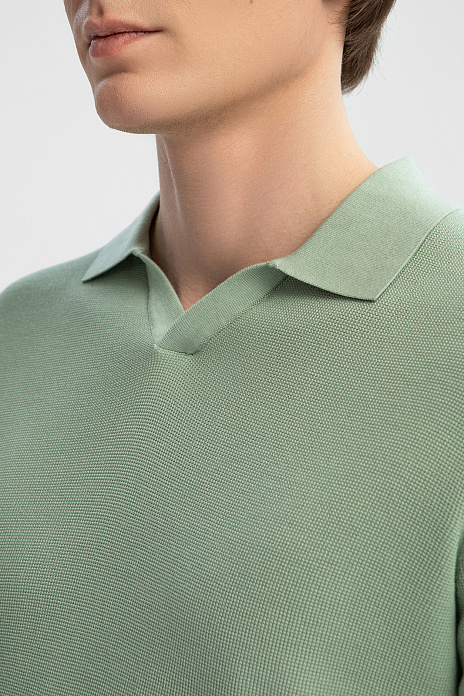 Поло из хлопка Пима, цвет Оливковый