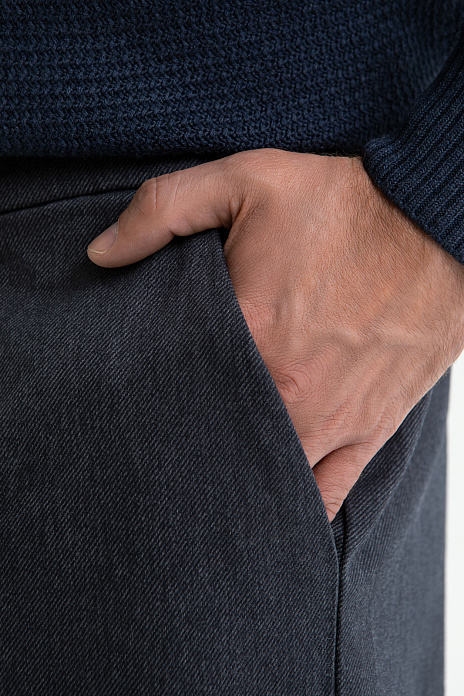 Брюки из хлопка, цвет Синий темный