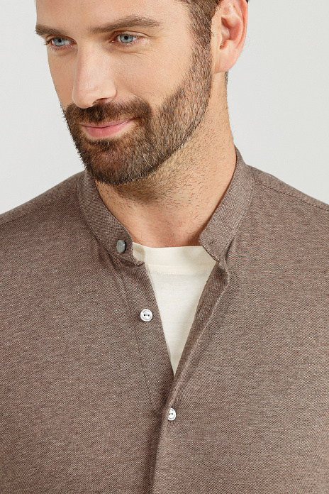 Сорочка Limited edition из хлопка и кашемира, цвет Коричневый