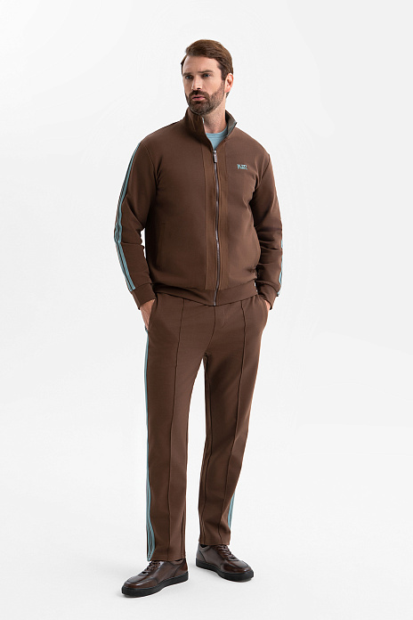Брюки спортивные из хлопка, цвет Коричневый