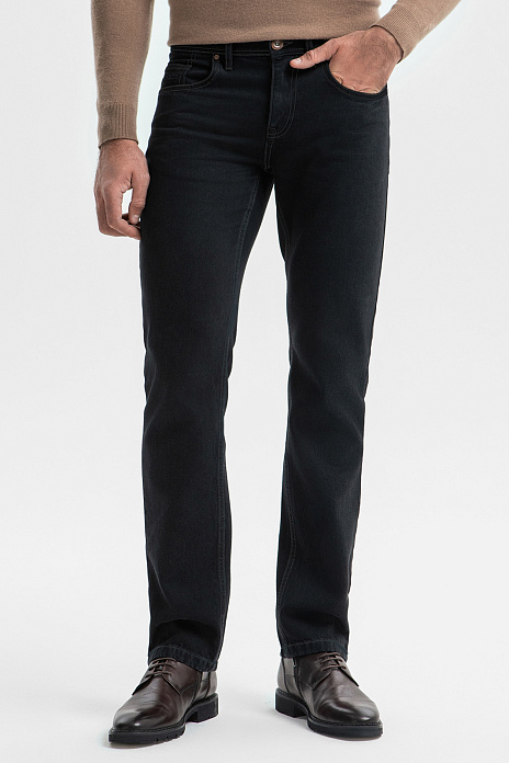 Джинсы прямого силуэта, цвет Черный