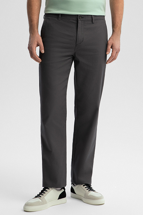 Брюки из хлопка, цвет Серый