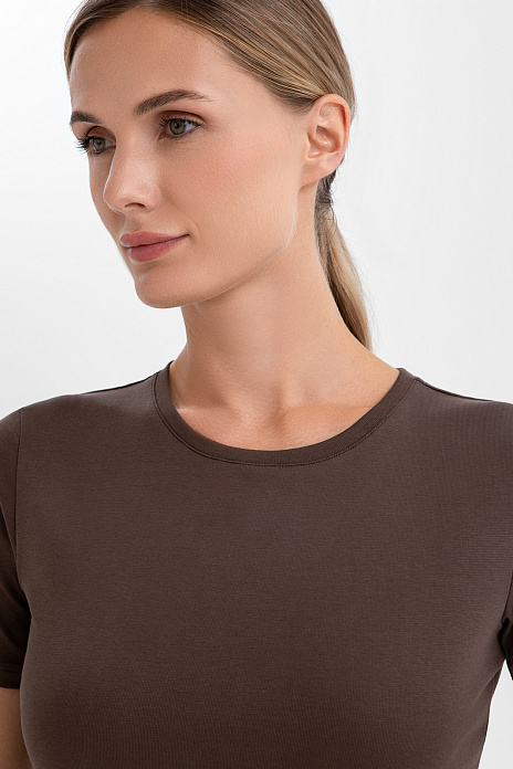 Футболка из хлопка, цвет Коричневый
