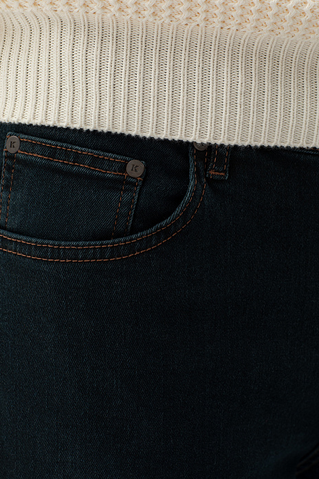 Джинсы прямого силуэта, цвет Синий темный