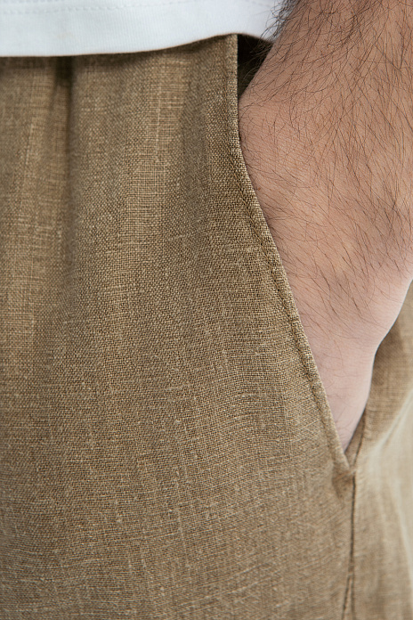 Брюки изо льна, лимитированная коллекция, цвет Бежевый