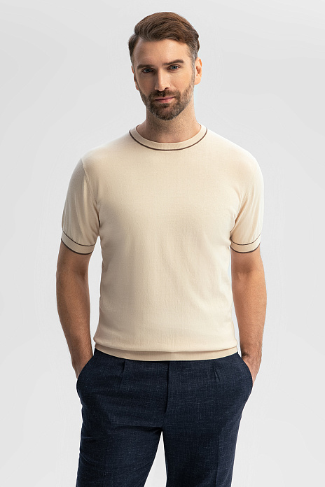 Джемпер из хлопка Пима, цвет Бежевый