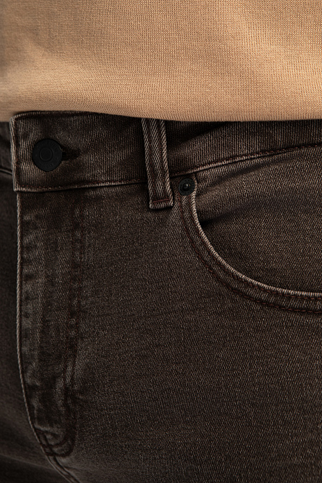 Джинсы прямого силуэта, цвет Коричневый