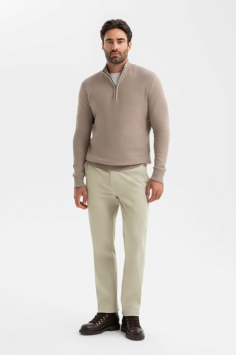 Брюки из хлопка, цвет Бежевый светлый