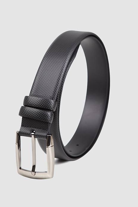 Ремень из натуральной кожи черного цвета, цвет Черный